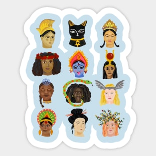 Goddesses Around the World Sticker